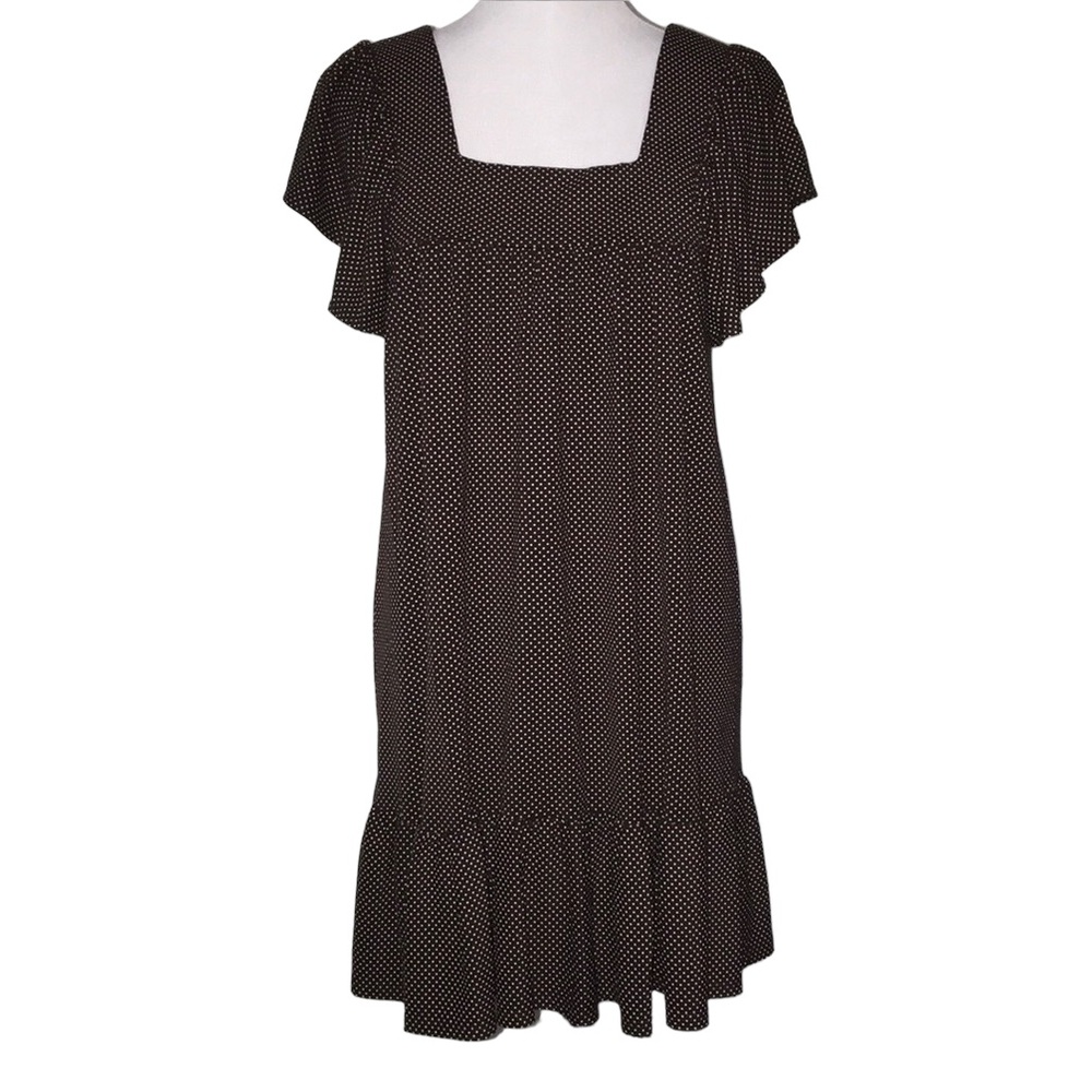 Adorable Brown Polka Dot Dress